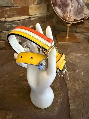 Coach Leather Vintage Dog Collar Large  New